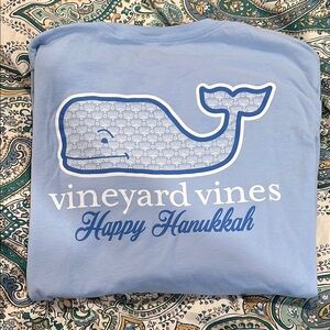 Vineyard Vines Blue Happy Hanukkah Tee